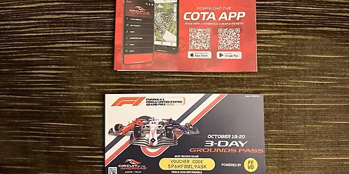 Formula 1 Mexican Grand Prix 2025 - 2-Day Pass (25 & 26 Oct) Tickets