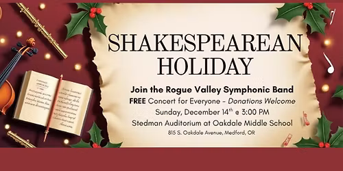 RVSB's Holiday Concert - "Shakespearean Holiday"