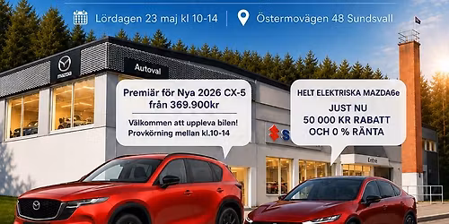 Mazda l\u00f6rdag p\u00e5 Autoval i Sundsvall