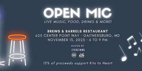 Open Mic Fundraiser for Kits to Heart