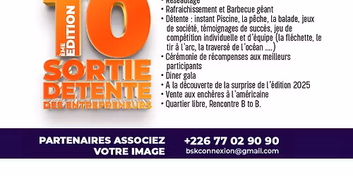 SORTIE D\u00c9TENTE DES ENTREPRENEURS SDE 2025