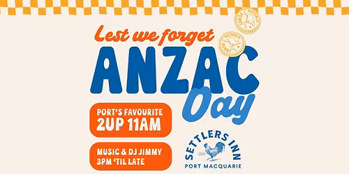 ANZAC Day 2UP at Settlers Inn