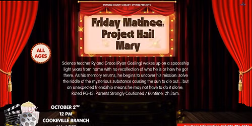 Friday Matinee: Project Hail Mary