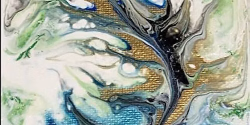 POUR PAINTING AT THE OLATHE ART GALLERY