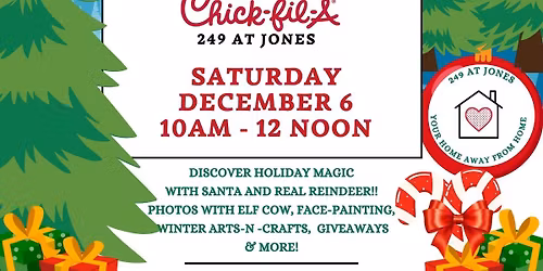 Santa & Live Reindeer Visit Chick-fil-A!