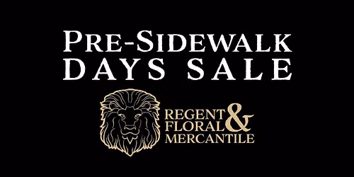 Pre-Sidewalk Days Sale