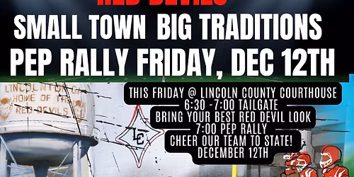 Football Pep Rally Lincoln County Red Devils