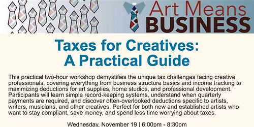 Art Means Business - Taxes for Creatives
