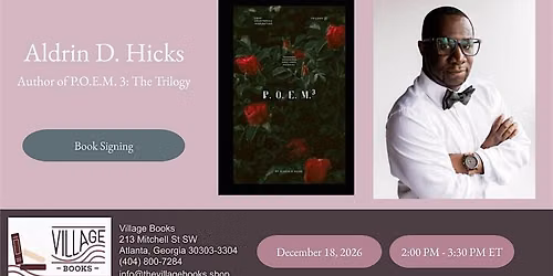 Book Signing with Aldrin D. Hicks