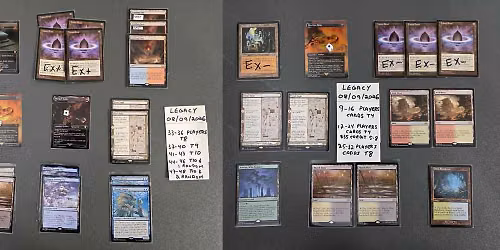 Knight Ware 2nd Sunday Legacy Many decks available to borrow. August 09, 2026
