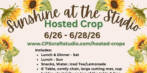 Sunshine at The Studio - Hosted Crop Weekend 