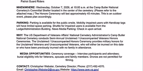 Unaccompanied Burial