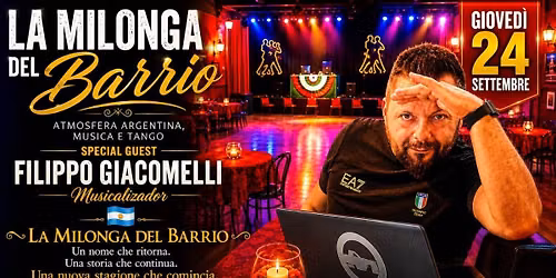 Serata di Inaugurazione  nuova stagione: Special Guest Filippo Giacomelli