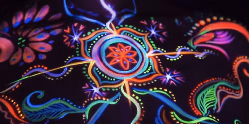 Outdoor blacklight art\/paint party