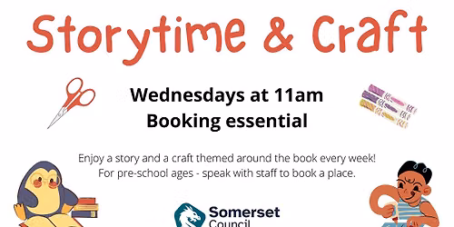 Pre-School Storytime & Craft (booking essential)