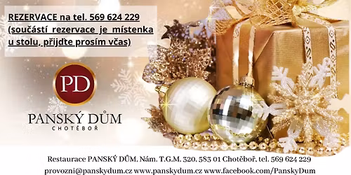 V\u00e1no\u010dn\u00ed zp\u00edv\u00e1n\u00ed u strome\u010dku v restauraci Pansk\u00fd d\u016fm Chot\u011bbo\u0159 