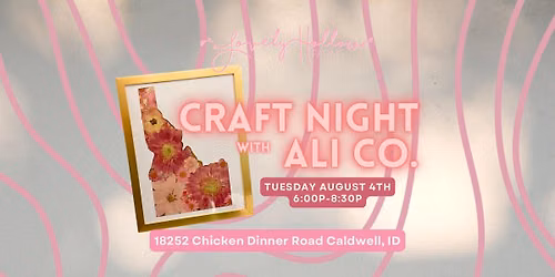 Pressed Flower Idaho Frames Craft Night on The Farm