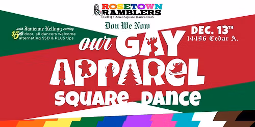 Don We Now Our Gay Apparel Square Dance, Dec. 13 with Janienne Kellogg