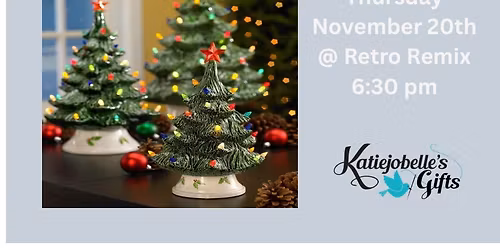 Ceramic Light Up Christmas Tree Paint Night @Retro Remix