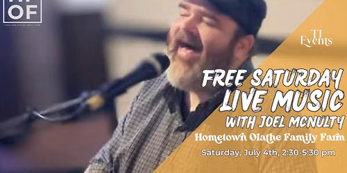 Free Saturday Live Music featuring Joel McNulty