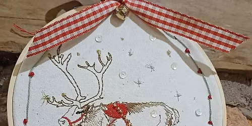 Embroidery Festive Reindeer Crafternoon 