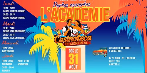 Acad\u00e9mie Casinoteca - Portes ouvertes et Session d'Automne 2026