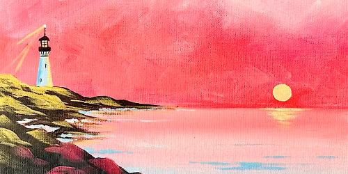 Sip & Paint at Porto Lounge Fishponds, Bristol - "Blush Beacon"