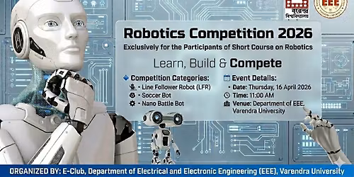 Project competition 2026 (Exclusively for the participants of "Short course on robotics")