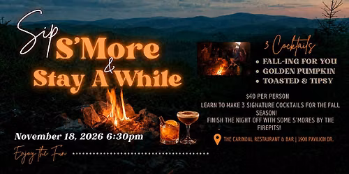 Sip S'more & Stay Awhile: Fall Mixology Class
