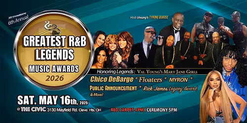 2026 Greatest R&B Legends Music Awards ft. Chico DeBarge, Mary Jane Girls