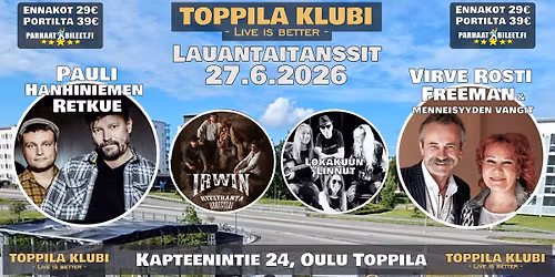 Klubin Lauantaitanssit 2026 
