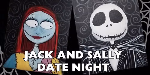 Jack and Sally Date Night Paint and Sip - Nuthouse 11x14 Canvas