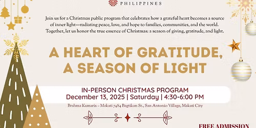 Free Admission: A Heart of Gratitude, A Season of Light