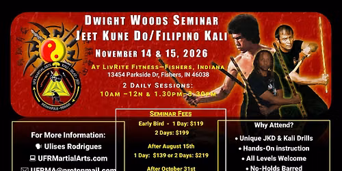 Dwight Woods Jeet Kune Do and Filipino Martial Arts Seminar in Indiana
