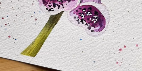 Foxglove and Bumble Bees Watercolour Workshop with Rita Gould 