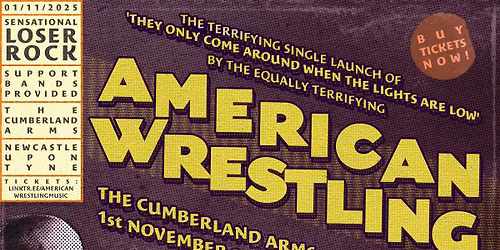 AMERICAN WRESTLING - Single Launch - Sat Nov 1st, 19:30pm