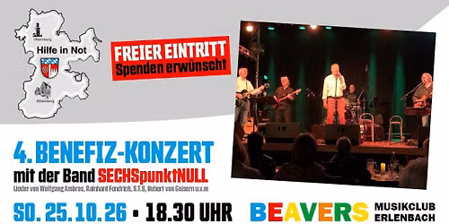 SECHSpunktNULL | Benefizkonzert | BEAVERS Musikclub | Erlenbach am Main