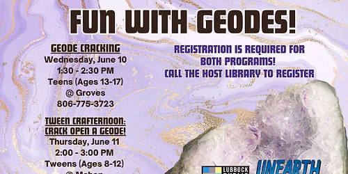 Tween Crafternoon: Crack Open a Geode! at Mahon Library