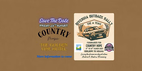 Riverina Outback Rally - Country Night Foundraiser at the Golden Vine