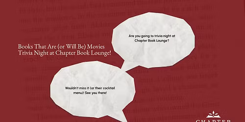 Books That Are (or Will Be Movies) Trivia Night