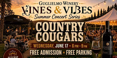Vines & Vibes Summer Concert Series: Country Cougars