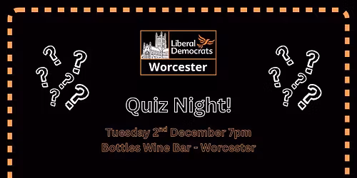 Lib Dem Social- Quiz Night Tues 2nd Dec 7pm