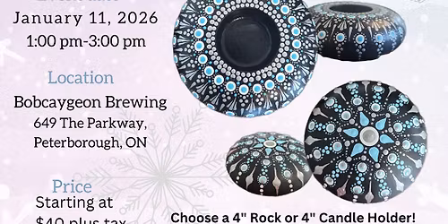 Peterborough-Snowflake or Winter Wonderland Dot-Painting Workshop