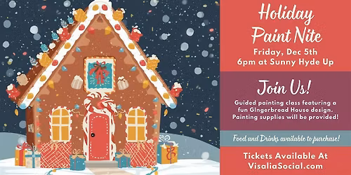 Holiday Paint Nite: Gingerbread House