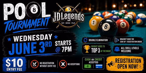 Pool Tournament at J.D Legends