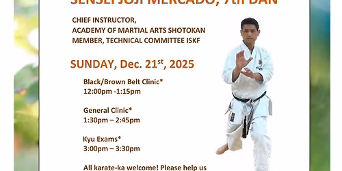 Final SKA of Napa Seminar with Sensei Joji Mercado
