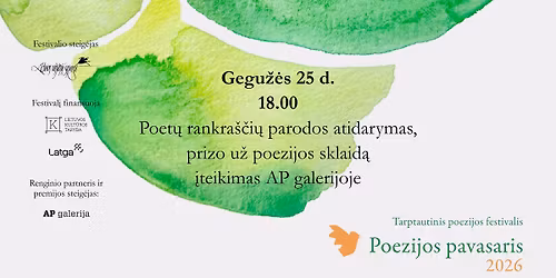 Poet\u0173 rankra\u0161\u010di\u0173 paroda I Poezijos pavasaris x AP galerija