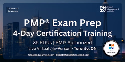 PMP\u00ae Exam Prep \u2013 4-Day Certification Training (Toronto)