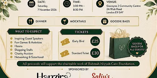 An Evening of Giving | Ladies\u2019 Charity Dinner | Goodie Bags, Mocktails &