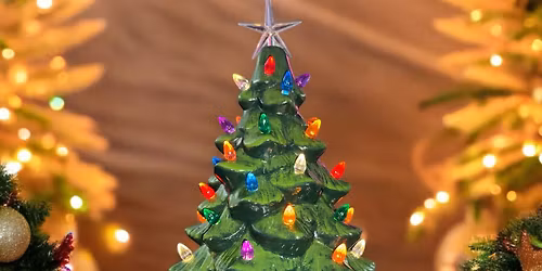 Ceramic Vintage Christmas Tree Painting - The Lune & Whimzical Cafe